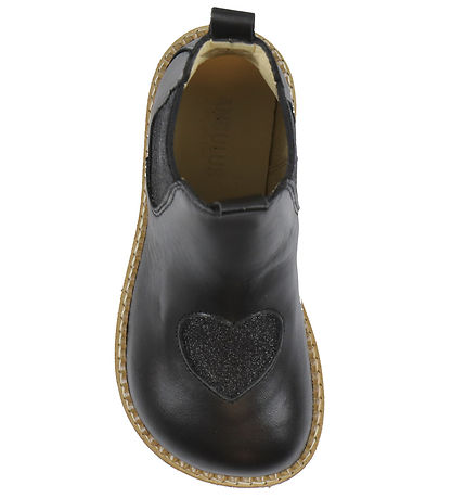 Angulus Boots - Chelsea - Black w. Glitter/Heart