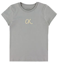 Calvin Klein T-shirt - Glitter - Mourning Dove Grey