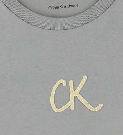 Calvin Klein T-Shirt - Glitter - Rouw Dove Grey