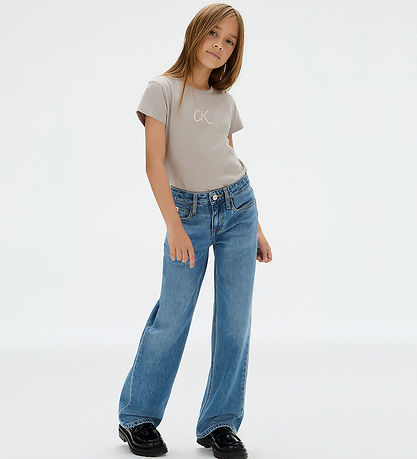 Calvin Klein T-Shirt - Glitter - Rouw Dove Grey