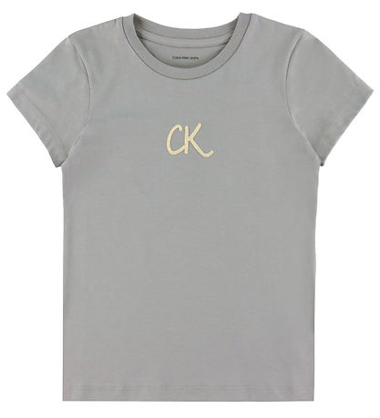 Calvin Klein T-Shirt - Glitter - Rouw Dove Grey
