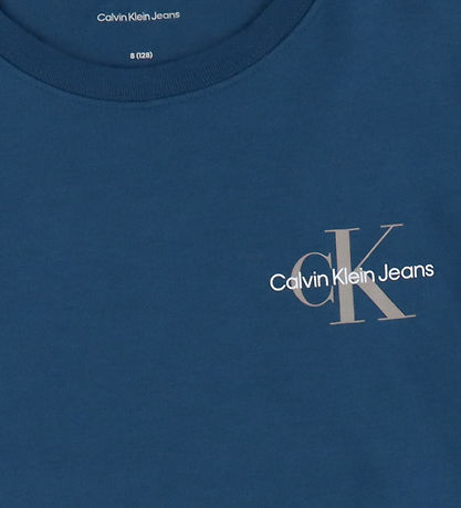 Calvin Klein T-shirt - Bröstmonogram - Blue Jeans