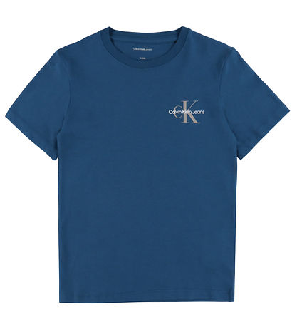 Calvin Klein T-shirt - Bröstmonogram - Blue Jeans