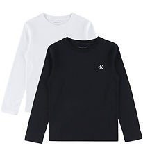 Calvin Klein Tröja - 2-pack - Bröst Mono - Ck Black/Bright White