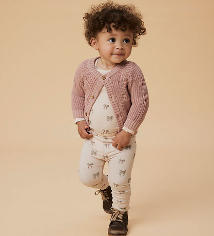 Lil' Atelier Cardigan - Noos - Stickad - NbnEmlen - Misty Rose