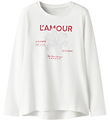 Name It Blouse - Loose - NkfViolet - Bright White/Lamour