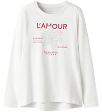 Name It Tröja - Loose - NkfViolet - Bright White/Lamour
