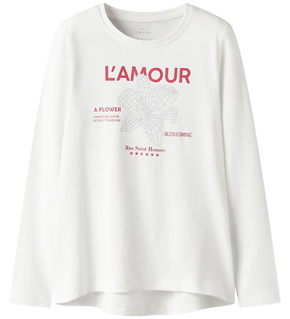 Name It Tröja - Loose - NkfViolet - Bright White/Lamour