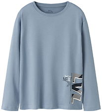 Name It Tröja - Loose - NkmVagno - Dusty Blue/LVL
