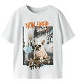 Name It T-shirt - NkmVoto - Bright White/Gatustil
