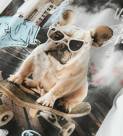 Name It T-shirt - NkmVoto - Bright White/Gatustil