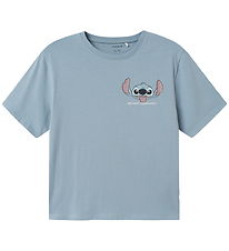 Name It T-shirt - NkmJoseph Stitch - Dusty Blue