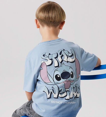 Name It T-Shirt - NkmJoseph Stitch - Dusty Blue