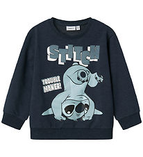 Name It Sweatshirt - NmmJasp - Stitch - Marinblå Blazer