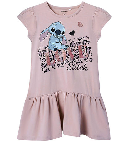Name It Klänning - NmfJanina - Stitch - Polerad Lilac