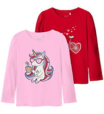 Name It Tröja - NmfKalesja - 2-pack - Piruett/V. Tomat