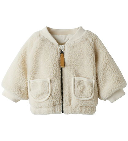 Lil' Atelier Fleece Jacket - NbnLajo - Turtledove/Moon