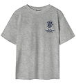 LMTD T-Shirt - NlmKlant - Light Grey Melange/Festzug Blue