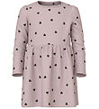 Name It Dress - NmfKheart - Burnished Lilac w. Hearts