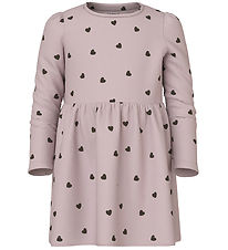 Name It Klänning - NmfKheart - Polerat Lilac m. Hjärtan