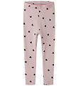 Name It Leggings - NmfKheart - Glansandi Lilac M. Hjörtu
