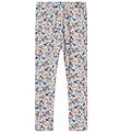 Name It Leggings - NmfKyla - Cloud Dancer w. Flowers