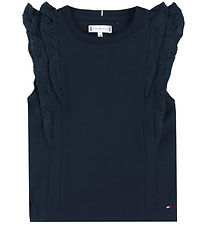 Tommy Hilfiger T-shirt - Embroidery Anglaise - Dark Night Navy