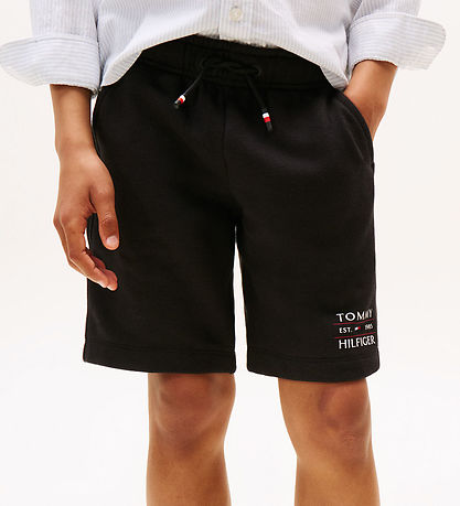 Tommy Hilfiger Sweat Shorts - Flag - Black