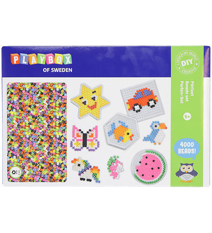 Playbox Pärlset - 4000 Pärlor + 4 Pärlplattor