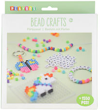 Playbox Bead Set - Key rings w. Pegboard - 1550 pcs