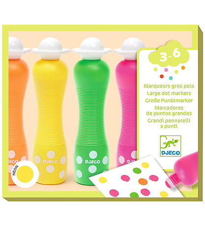 Djeco Dot markers - 4 pcs - Neon