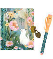 Djeco Diary w. Lock & Magic Pen - Kendra Binney - Cat/Flower