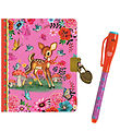 Djeco Diary w. Lock & Magic Pen - Fiona Hewitt - Bambi/Flower