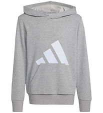 adidas Performance Hoodie - J BL FT HD 280 - Mgreyh/White