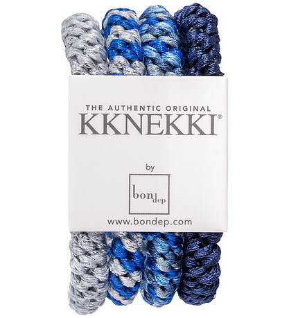 Kknekki Haargummis - 4er-Pack - Blau/Grau
