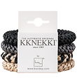 Kknekki Haargummis - 4er-Pack - Schwarz/Beige/Grau