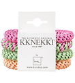Kknekki Elastic Hair Bands - 4-Pack - Pink/Orange/Green