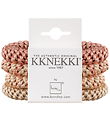 Kknekki Hárteygjur - 4 Pakki - Bleikt/Drapplitað