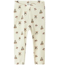 Lil' Atelier Leggings - Rib - NbnGavo - Turtelduva/leksak