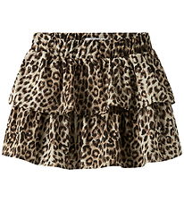 Name It Skirt - NkfVinaya - Noos - Black/Leopard AOP