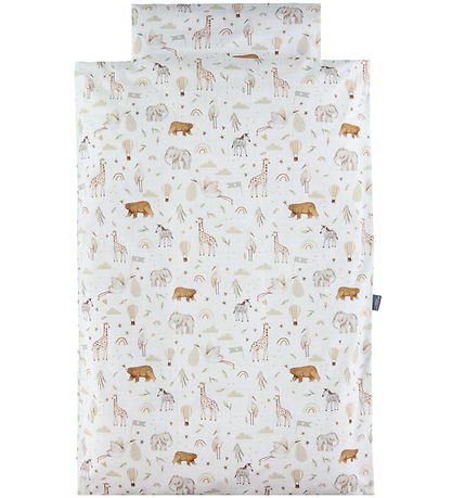 Nørgaard Madsens Bedding - Adult - Beige w. Stripes/Zoo animals