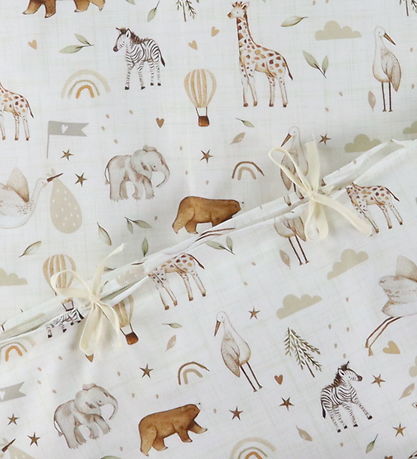 Nørgaard Madsens Bedding - Adult - Beige w. Stripes/Zoo animals