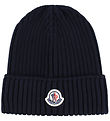 Moncler Beanie - Wool - Navy