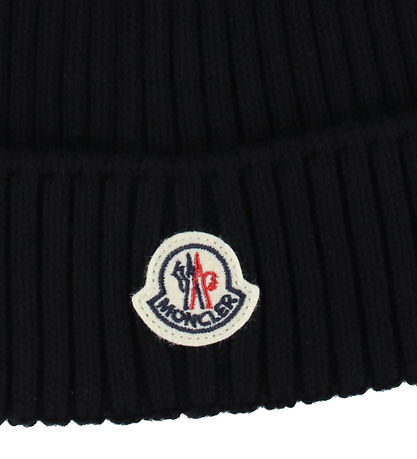 Moncler Beanie - Wool - Black