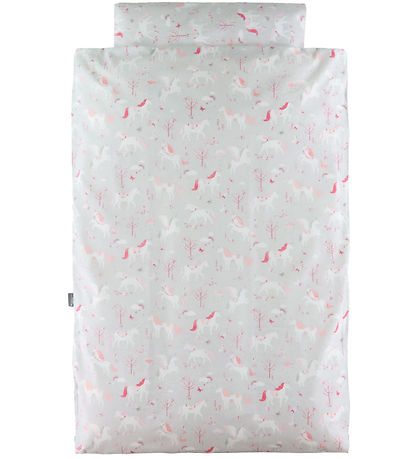 Nørgaard Madsens Bedding - Junior - Grey w. Pink Unicorns