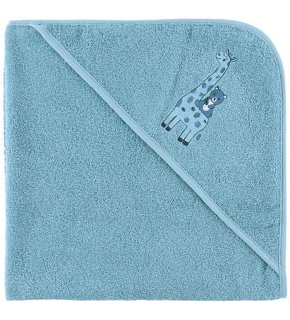 Nørgaard Madsens Babyhandduk - 75x75 cm - Blå m. Giraff