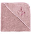 Nørgaard Madsens Babyhandtuch - 75x75 cm - Rosa m. Einhorn