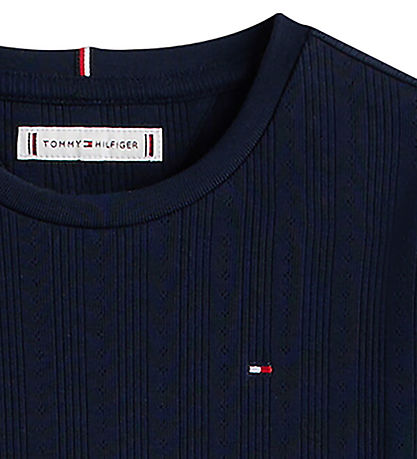 Tommy Hilfiger Blouse - Pointelle - Dark Night Navy
