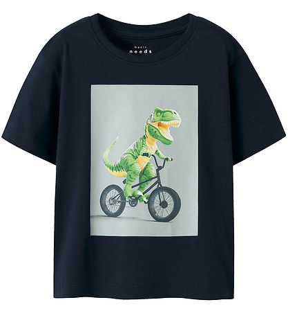 Name It T-shirt - NmmVoto - Marinblå Blazer/Dino Cykel