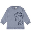 Hust and Claire Sweatshirt - Sofus Triceratops - Blue Feuerstein